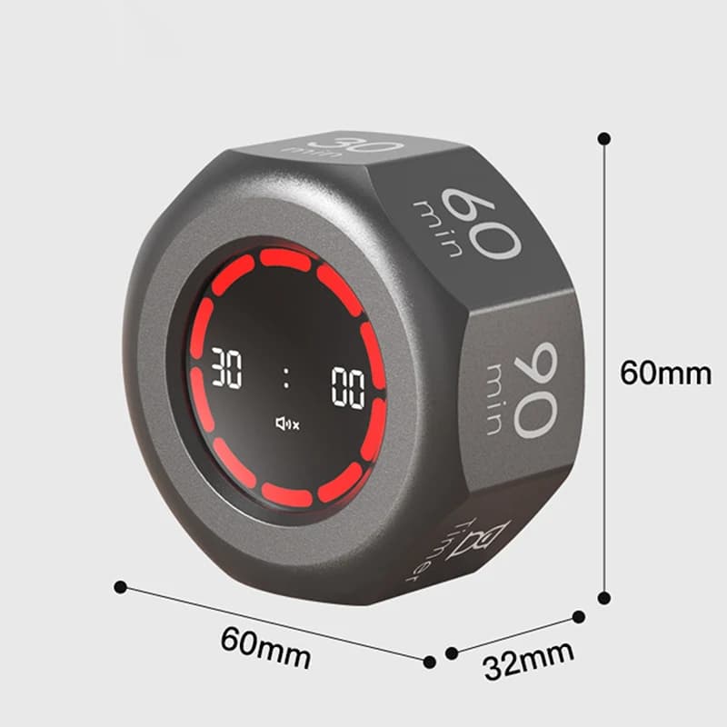Grawitacyjny wizualny timer kostka LED 90 minut ⏲️