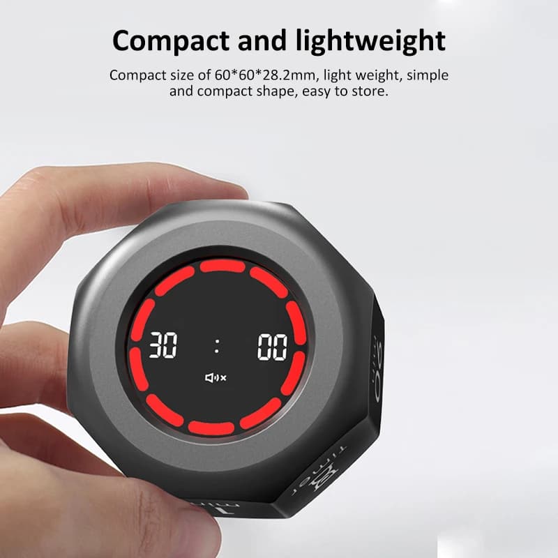 Grawitacyjny wizualny timer kostka LED 90 minut ⏲️
